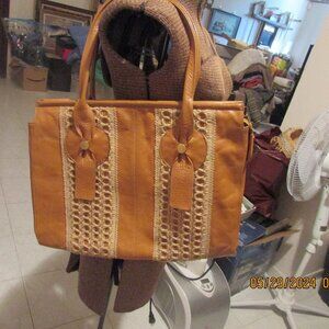 Vintage Embellished leather briefcase